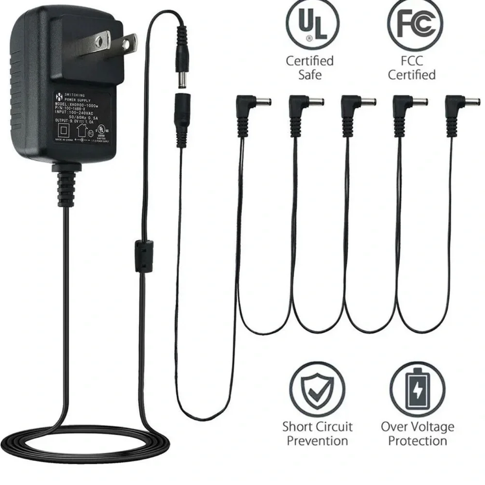 9V AC/DC Power Adapter Charger Power Cord for BOSS MXR Nobels NUX Roland Xotic